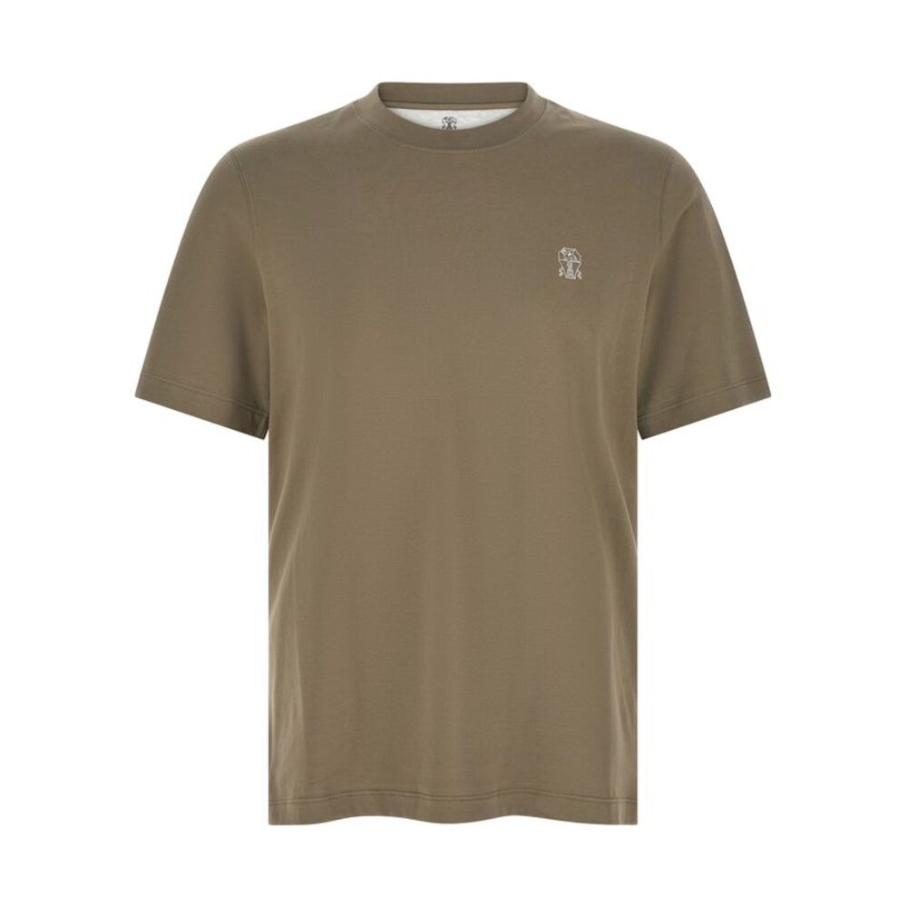 Brunello Cucinelli Men's Logo Print T-Shirt